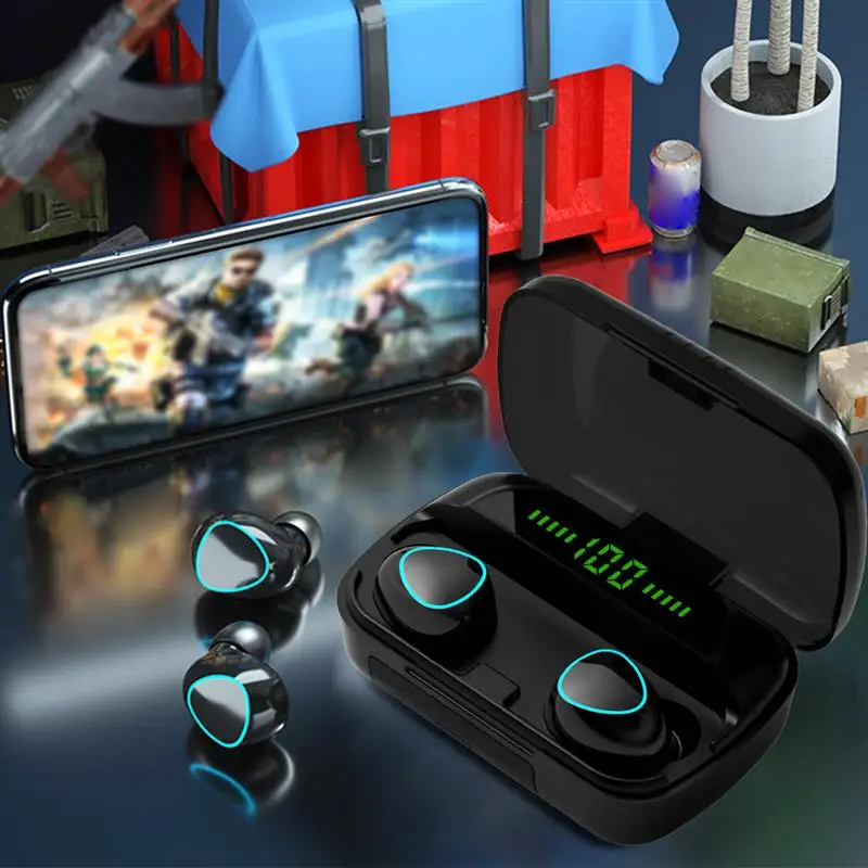 TWS Bluetooth 5.1 Earphones Charging Box Wireless Headphone 9D Stereo Sports Waterproof Earbuds Headsets With Microphone
TWS Bluetooth 5.1 Earphones Charging Box Wireless Headphone 9D Stereo Sports Waterproof Earbuds Headsets With Microphone