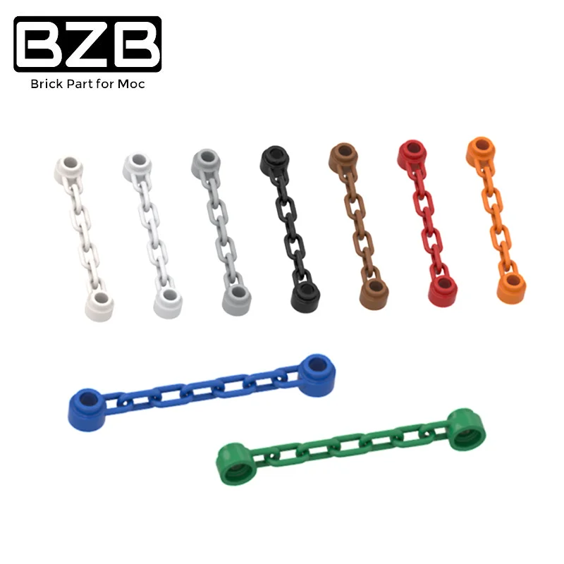 BZB MOC 10pcs Bricks 92338 1x6 Chain 5 Links Building Blocks Parts DIY Educational Toy Parts Toys Boys Girls Gift For Children
BZB MOC 10pcs Bricks 92338 1x6 Chain 5 Links Building Blocks Parts DIY Educational Toy Parts Toys Boys Girls Gift For Children