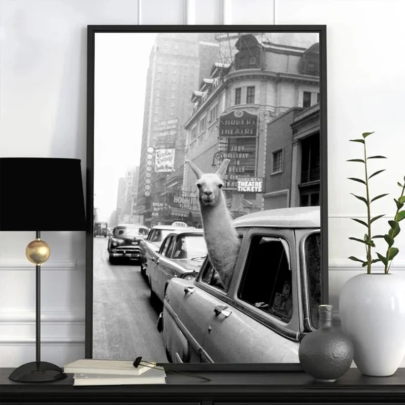 New York's Alpacas Paint Posters on Taxi Animal Canvases and Print Art Pictures on Walls To Decorate Living Rooms for Homes
New York's Alpacas Paint Posters on Taxi Animal Canvases and Print Art Pictures on Walls To Decorate Living Rooms for Homes