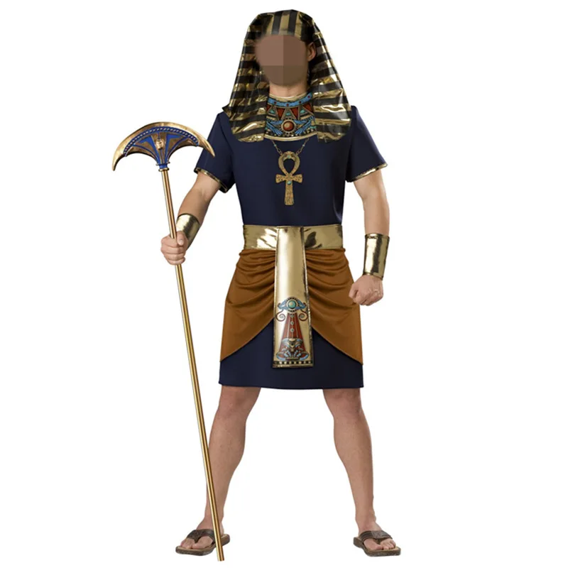 

Halloween Exotic Adult Sexy Men Egyptian Style Suit Cool Cosplay Costume for Stage Performance Masquerade Party Costume