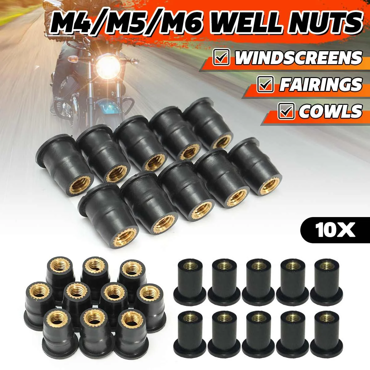 10/20x M4/M5/M6 4/5/6mm Rubber Well Nuts Windscreen Windshield Fairing Cowl Fastener Accessories For Motorcycle
10/20x M4/M5/M6 4/5/6mm Rubber Well Nuts Windscreen Windshield Fairing Cowl Fastener Accessories For Motorcycle