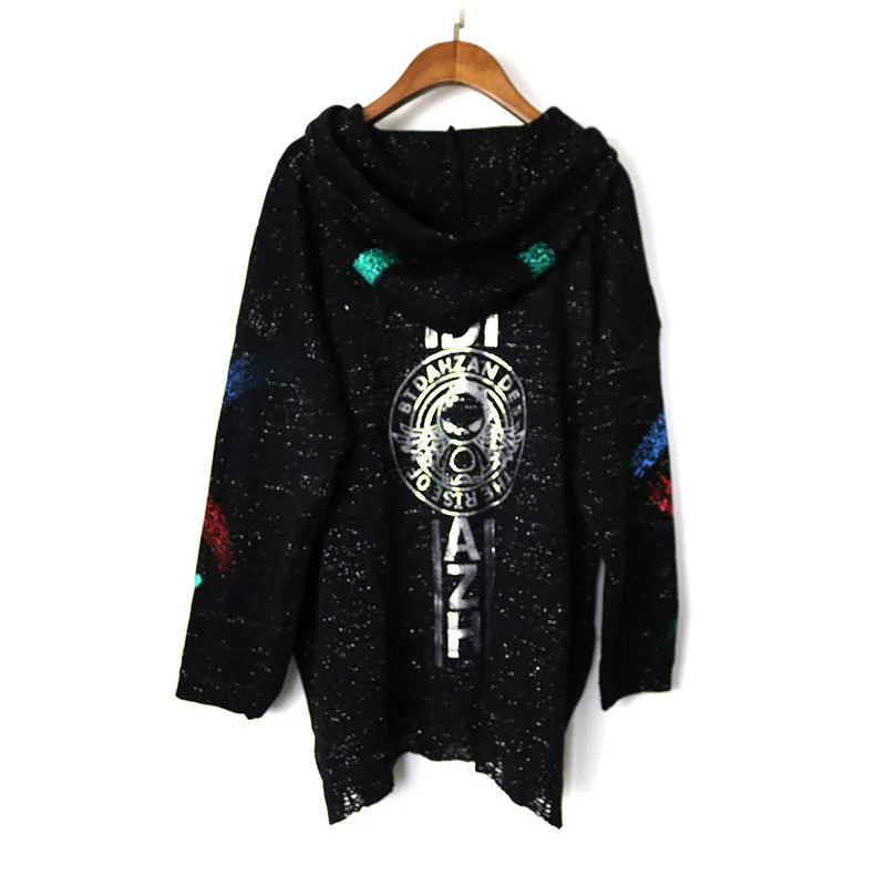 CHICEVER Casual Loose Print Sweaters For Women Hooded Drawstring Hit Color Knitted Streetwear Pullovers Female Fashion New Style
CHICEVER Casual Loose Print Sweaters For Women Hooded Drawstring Hit Color Knitted Streetwear Pullovers Female Fashion New Style