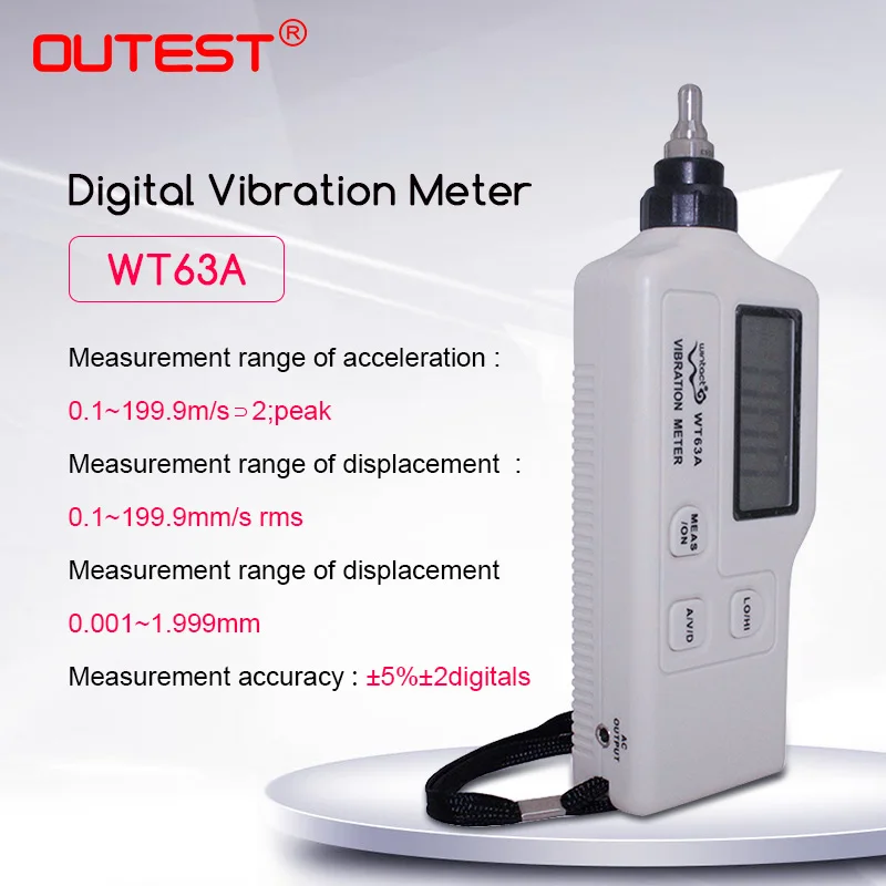 Цифровой Виброметр WT63A цифровой карманный высокоточный виброметр|vibrator|vibration
