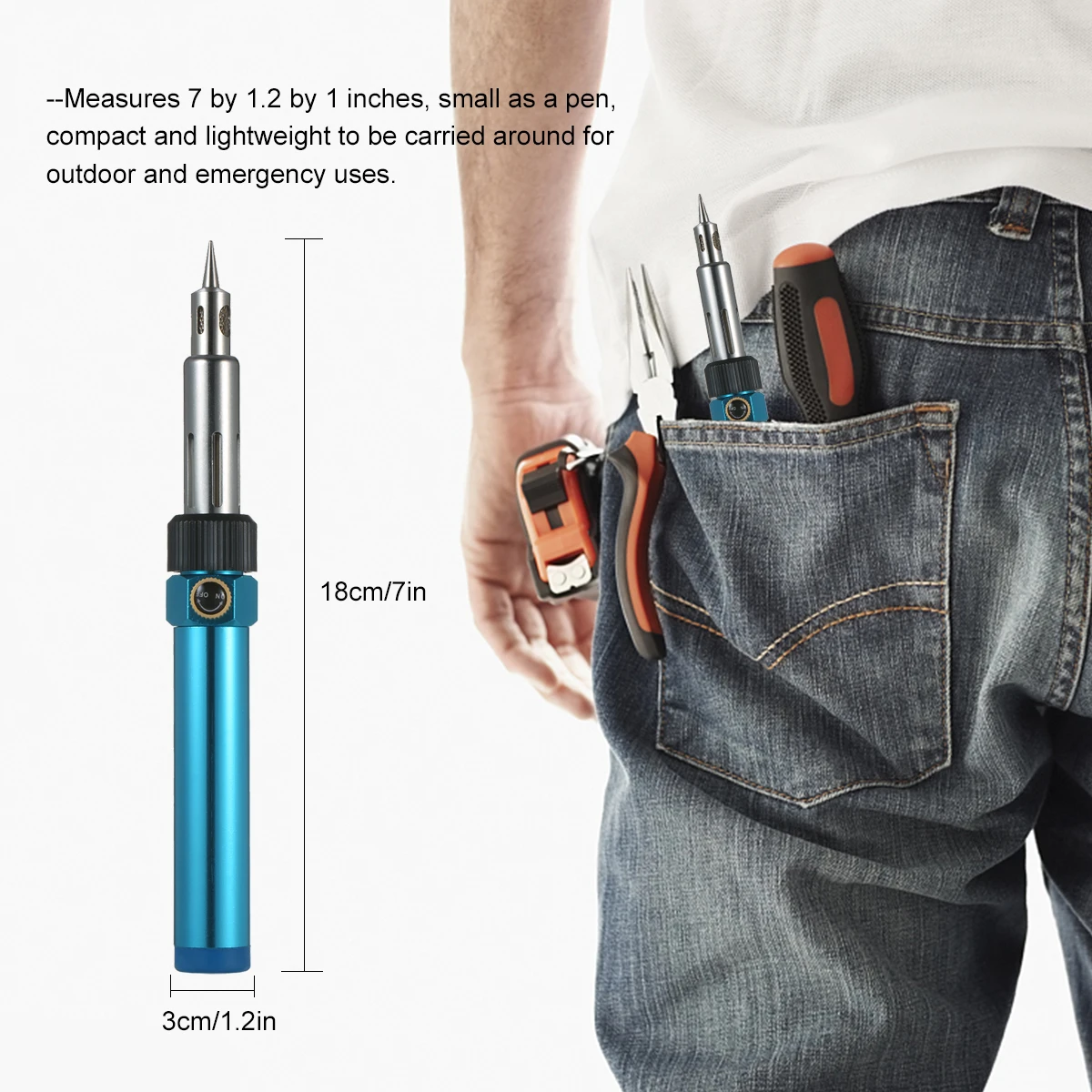 Portable Gas Soldering Iron Butane Soldering Iron Welding Tool Adjustable Flame 2370 High Temp for Electronics Wood Burning
Portable Gas Soldering Iron Butane Soldering Iron Welding Tool Adjustable Flame 2370 High Temp for Electronics Wood Burning
