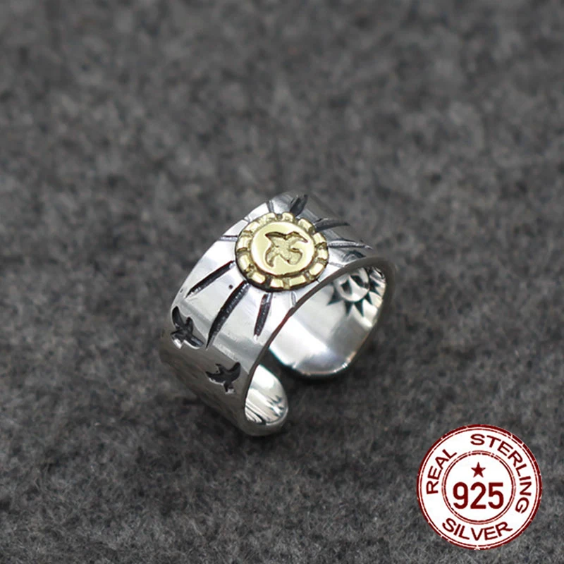 S925 sterling silver couple open ring personality classic fashion Indian retro style brass birds send lover's jewelry gift
S925 sterling silver couple open ring personality classic fashion Indian retro style brass birds send lover's jewelry gift