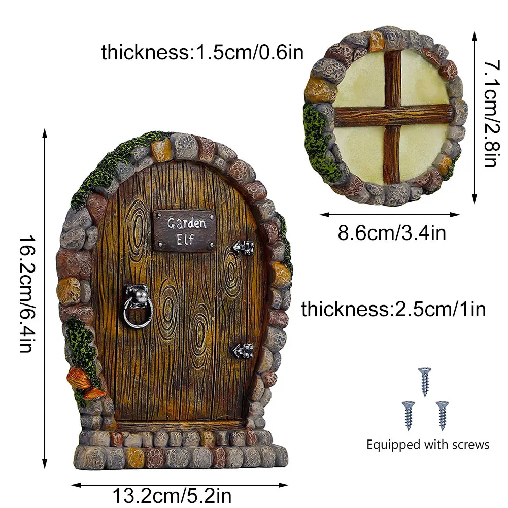 Miniature Fairy Gnome Window Door Tree Ornament Fairy Gnome Home Decoration Mini Kit Micro Landscape For Outdoor Fairy Garden
Miniature Fairy Gnome Window Door Tree Ornament Fairy Gnome Home Decoration Mini Kit Micro Landscape For Outdoor Fairy Garden