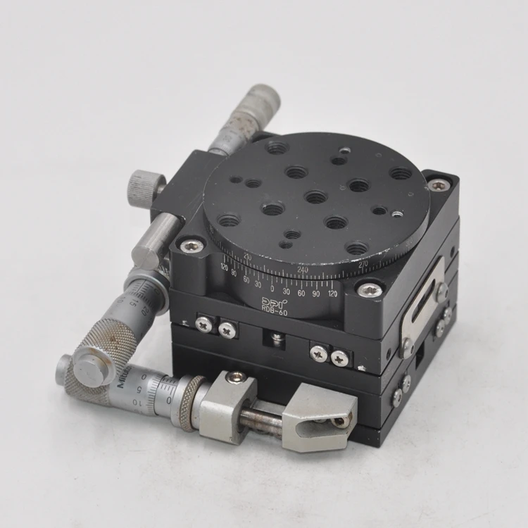 DPI 3D XYR axis optical manual S2-60L.R cross guide rail RDB-60 rotary fine adjustment slide table
DPI 3D XYR axis optical manual S2-60L.R cross guide rail RDB-60 rotary fine adjustment slide table