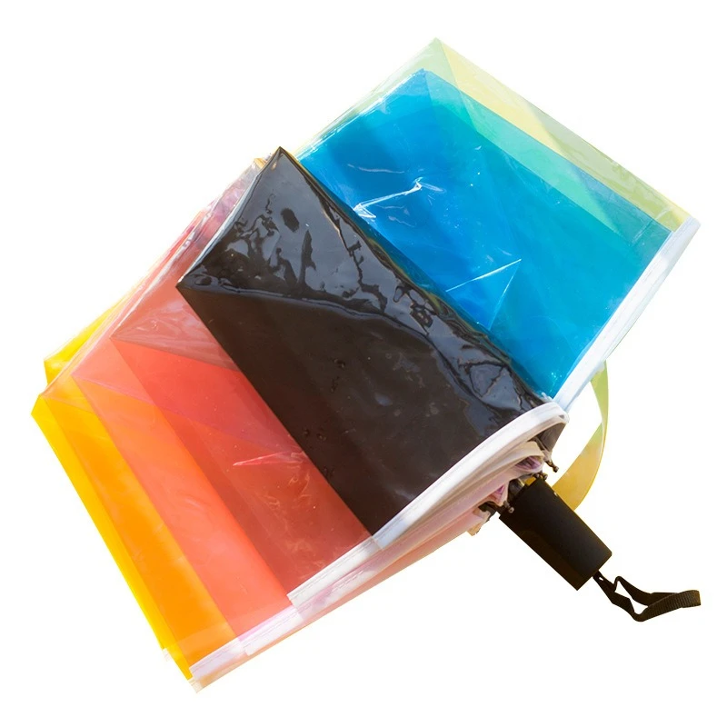 Korea Girl Gifts Rainbow Color Transparent Umbrella Travel Women Windproof Three Folding Automatic Rain Umbrellas
Korea Girl Gifts Rainbow Color Transparent Umbrella Travel Women Windproof Three Folding Automatic Rain Umbrellas