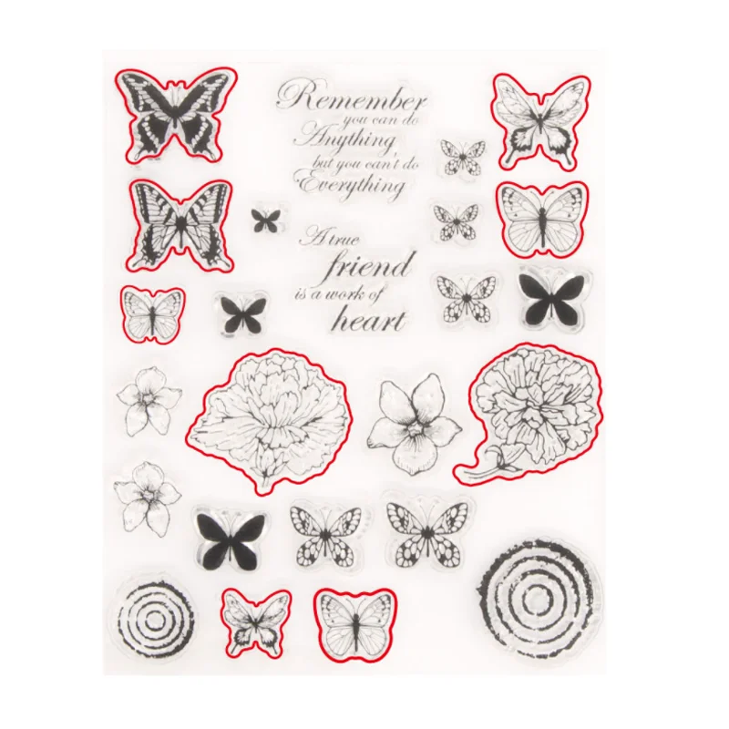 Butterfly Flower Transparent Silicone Stamp DIY Scrapbooking Rubber Coloring Embossed Diary Decor Template Reusable 12.5*15.5cm
Butterfly Flower Transparent Silicone Stamp DIY Scrapbooking Rubber Coloring Embossed Diary Decor Template Reusable 12.5*15.5cm
