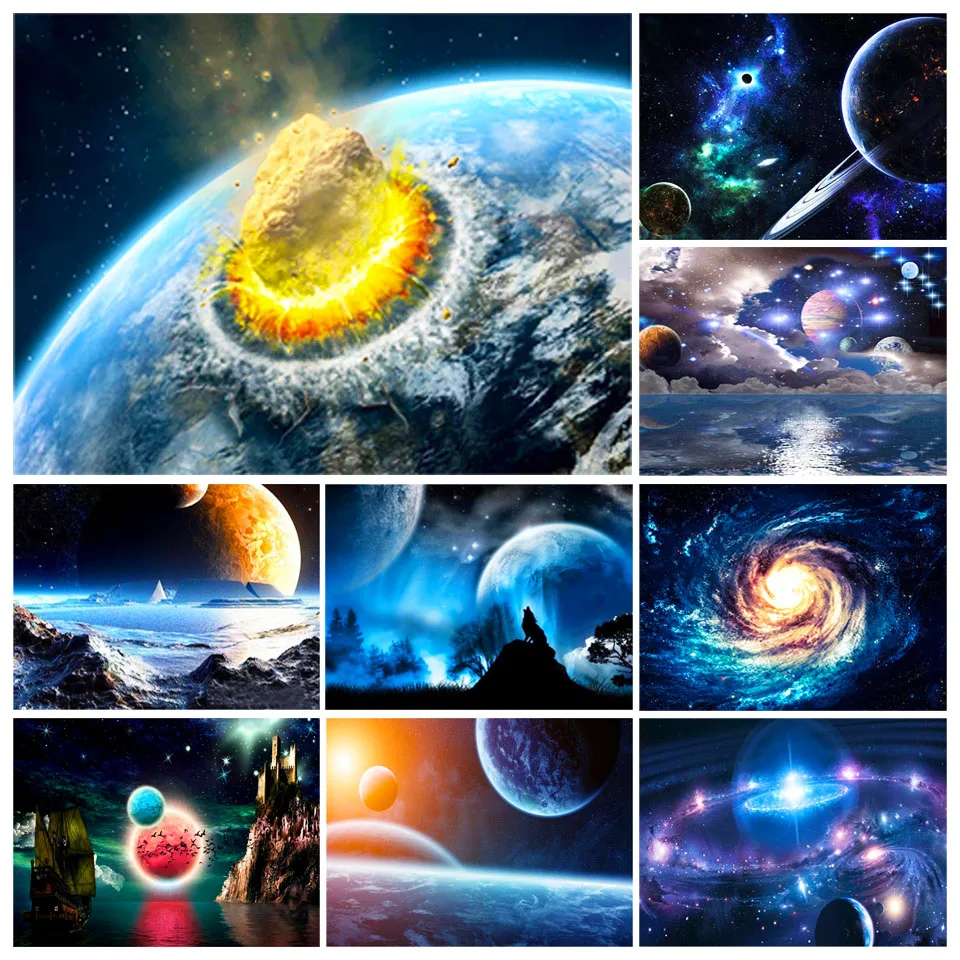 5D Diamond Painting Landscape Space Planet Universe Diamond Mosaic Cross Stitch Kit Rhinestone Picture Art DIY Home Decoration
5D Diamond Painting Landscape Space Planet Universe Diamond Mosaic Cross Stitch Kit Rhinestone Picture Art DIY Home Decoration
