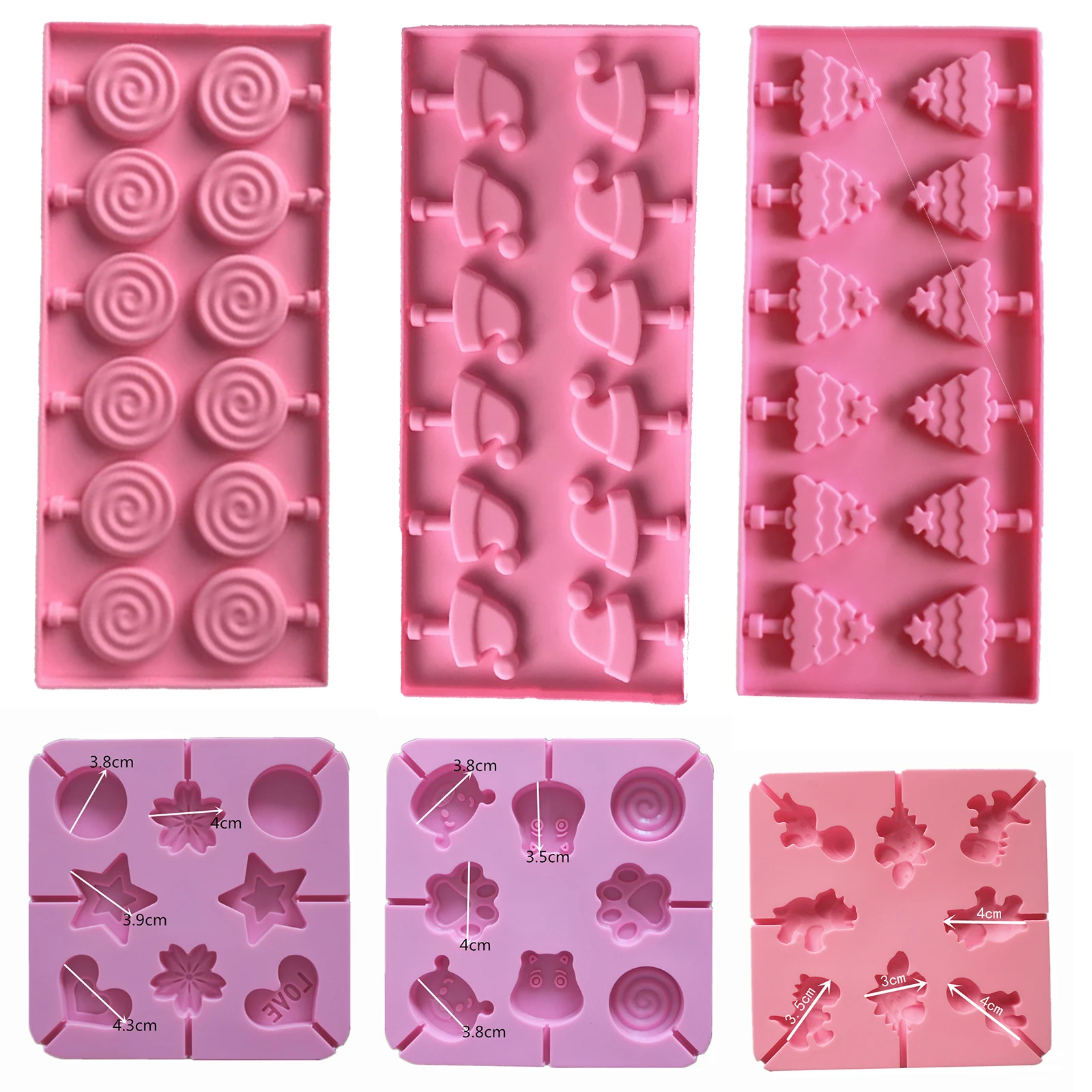 

Silicone Lollipop Molds Jelly and Candy Molds Cake Mold Variety Shapes Cake Decorating Form Silicone Bakeware