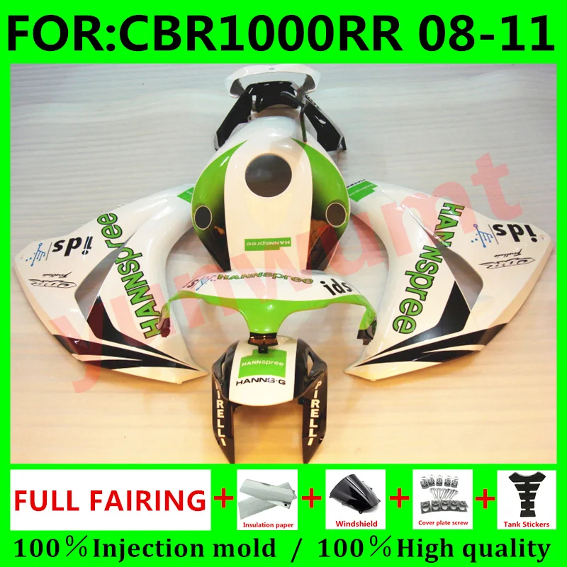 New ABS Motorcycle Fairings Kits For HONDA CBR1000RR 08 09 10 11 CBR1000 RR 2008 2009 2010 2011 bodywork fairing set green white
New ABS Motorcycle Fairings Kits For HONDA CBR1000RR 08 09 10 11 CBR1000 RR 2008 2009 2010 2011 bodywork fairing set green white