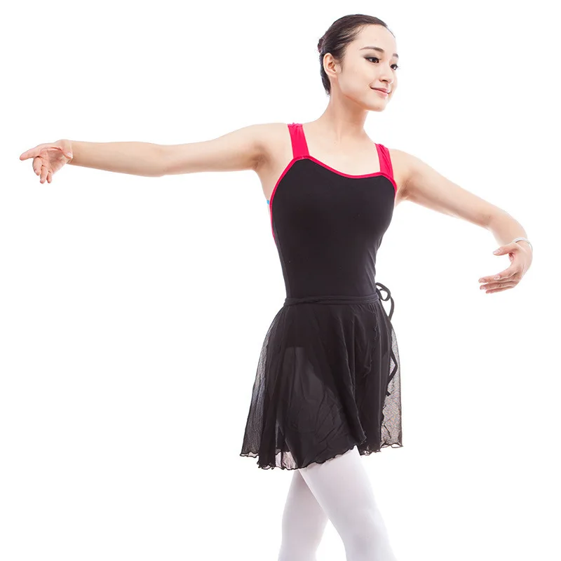 

Танцевальная тренировочная одежда для взрослых, гимнастические трико с открытой спиной, без рукавов, из спандекса, хлопковые балетные трик...