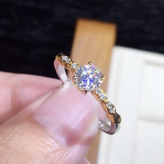 2021 Real 925 Sterling Silver Simple Diamond Charm Gold Color Finger Rings for Women Engagement Fine Jewelry Gift for Wedding
2021 Real 925 Sterling Silver Simple Diamond Charm Gold Color Finger Rings for Women Engagement Fine Jewelry Gift for Wedding