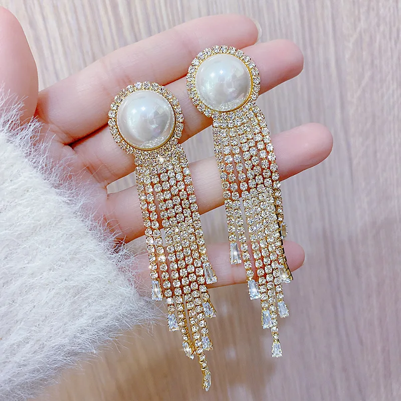 2021 Long Tassel Full Rhinestone Drop Earrings for Women Square Pearl Geometric Dangle Earrings Fashion Jewelry Accessories
2021 Long Tassel Full Rhinestone Drop Earrings for Women Square Pearl Geometric Dangle Earrings Fashion Jewelry Accessories