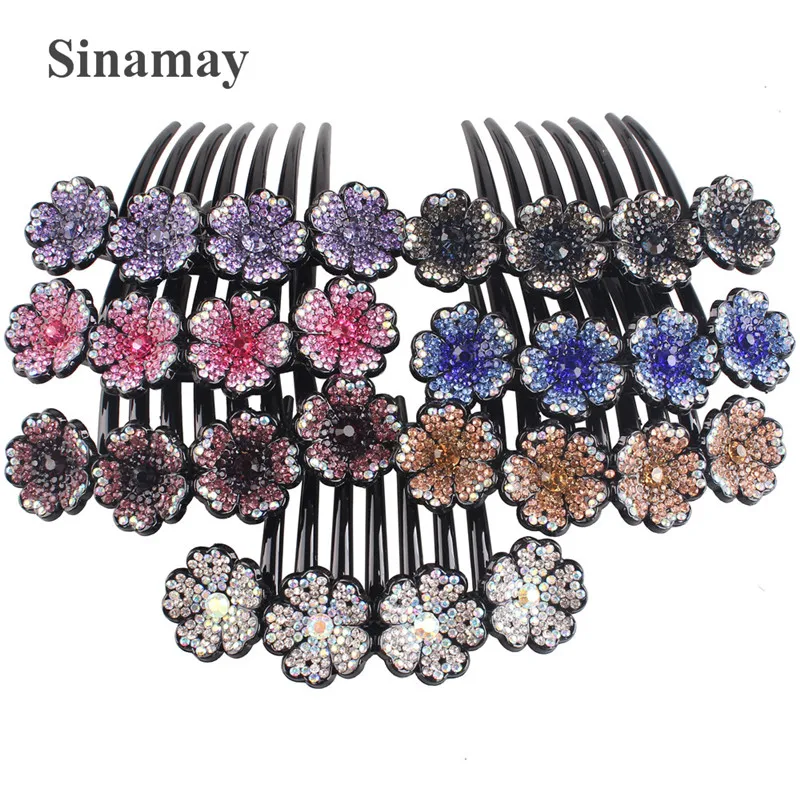 Flower Crystal Hair Comb New Shining Rhinestone Hairpin Handmade Hair Accessories Clamps Shiny Headwear For Women Wedding
Flower Crystal Hair Comb New Shining Rhinestone Hairpin Handmade Hair Accessories Clamps Shiny Headwear For Women Wedding