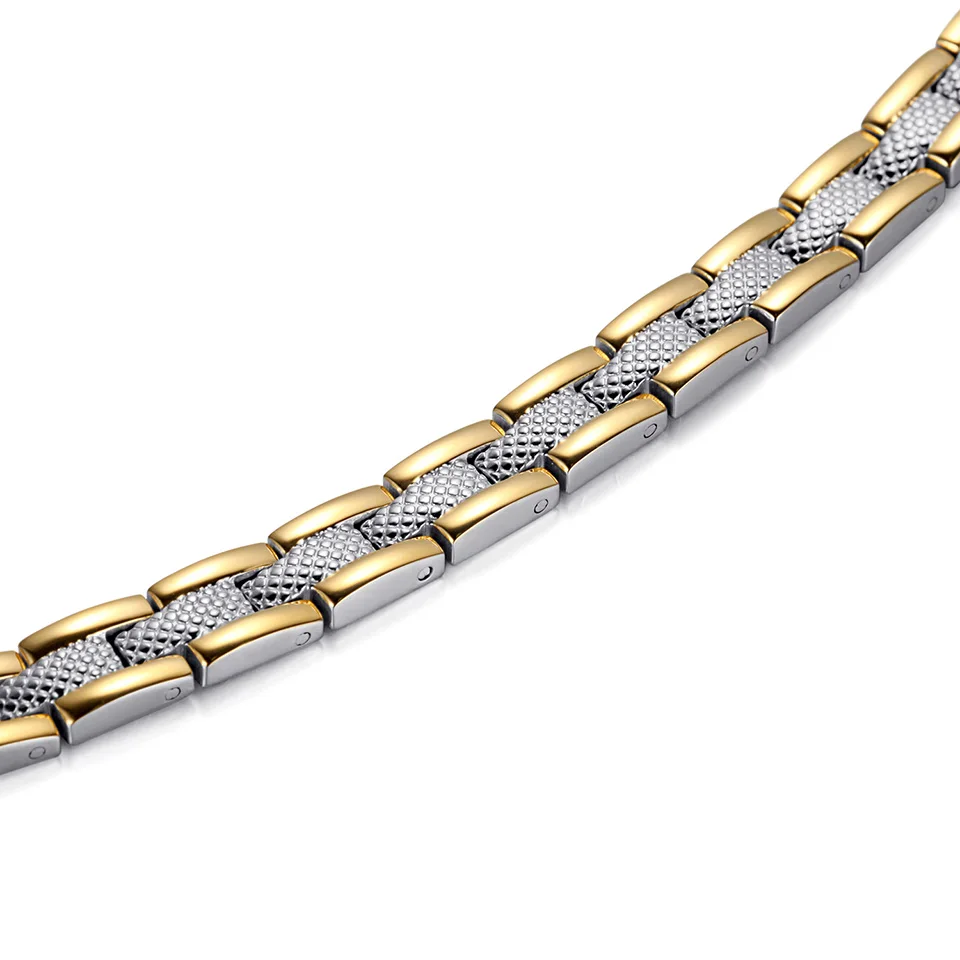 WelMag Gold Stainless Steel Magnetic Bio Energy Friendship Bracelet For Women Health Care Elements Fashion Jewelry 2020 
WelMag Gold Stainless Steel Magnetic Bio Energy Friendship Bracelet For Women Health Care Elements Fashion Jewelry 2020