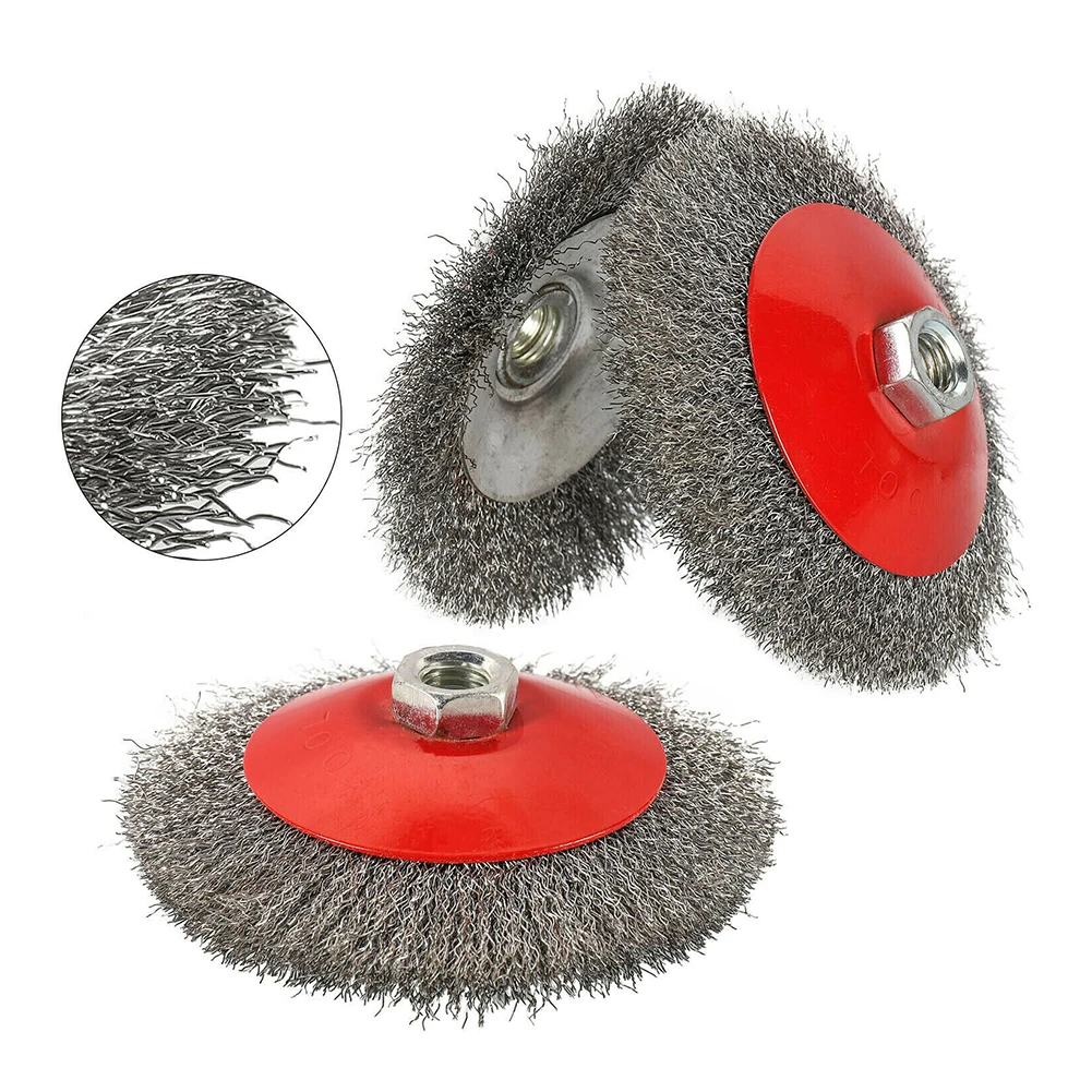 3Pcs M14 Cup Twisted Knot Crimp Steel Wire Wheel Brush For Angle Grinder Tool Metal Grinding Rust Removal Steel Wire Wheel Brush
3Pcs M14 Cup Twisted Knot Crimp Steel Wire Wheel Brush For Angle Grinder Tool Metal Grinding Rust Removal Steel Wire Wheel Brush