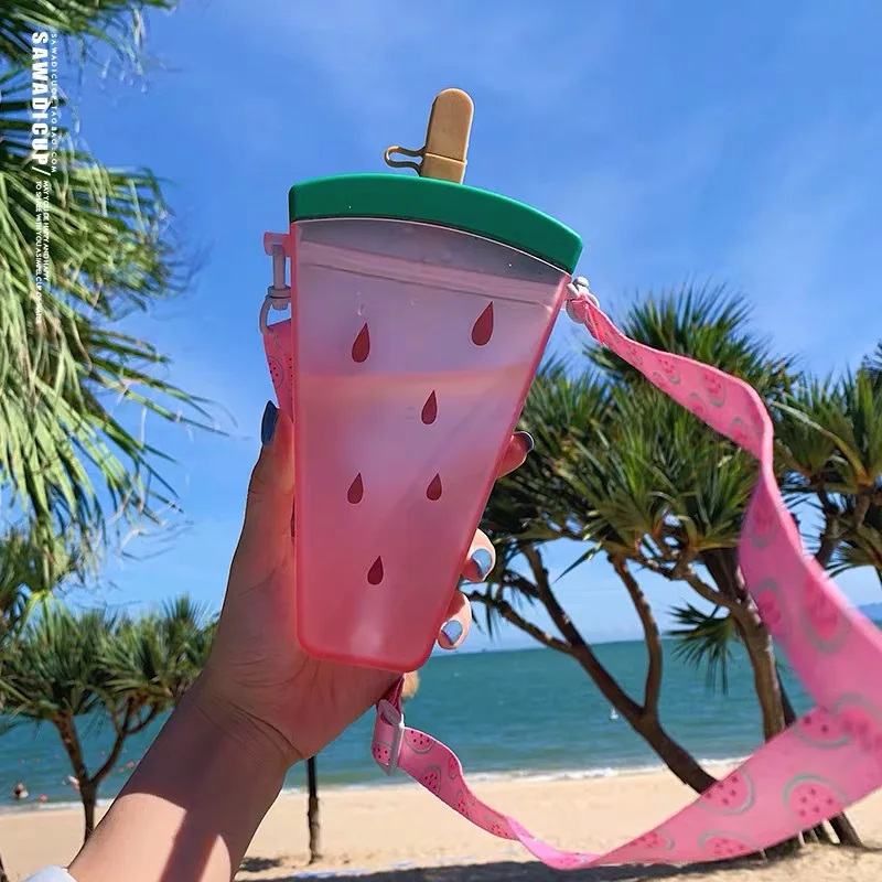 Summer Plastic Straw Water Cup Watermelon Popsicle Water Cup Lovely Fruit Cup Children Portable Carrying Cup Cute Water Bottle
Summer Plastic Straw Water Cup Watermelon Popsicle Water Cup Lovely Fruit Cup Children Portable Carrying Cup Cute Water Bottle