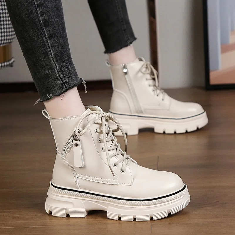 Ladies Short Boots 2021 Fall PU Round Toe Thick Bottom Increased Zipper Ankle Boots Outdoor Non-slip Comfortable Women's Boots
Ladies Short Boots 2021 Fall PU Round Toe Thick Bottom Increased Zipper Ankle Boots Outdoor Non-slip Comfortable Women's Boots