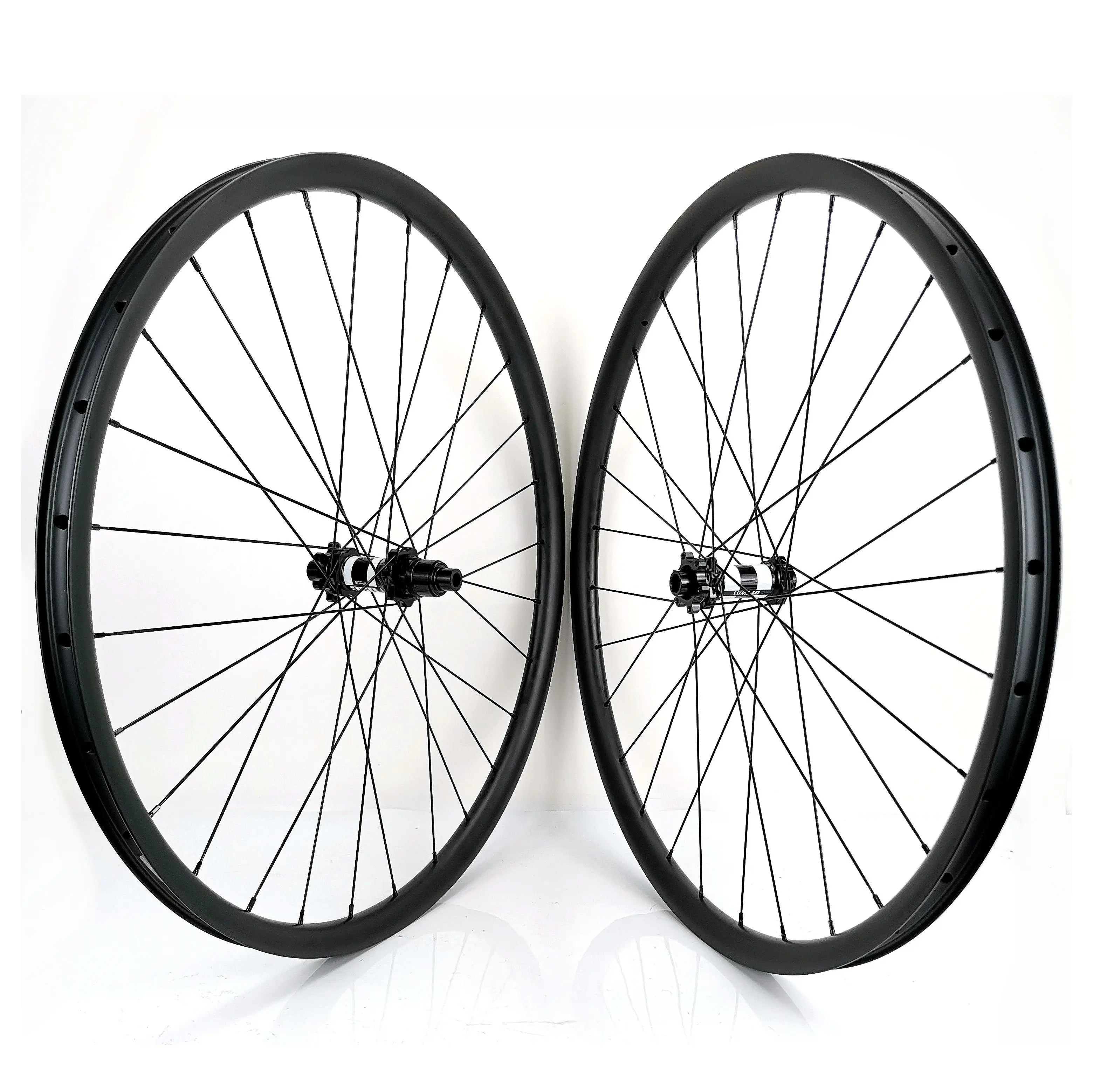 

27.5er Mountain bicycle carbon wheels UD matte finish 30mm width 24mm depth tubeless MTB XC carbon wheelset with DT hubs