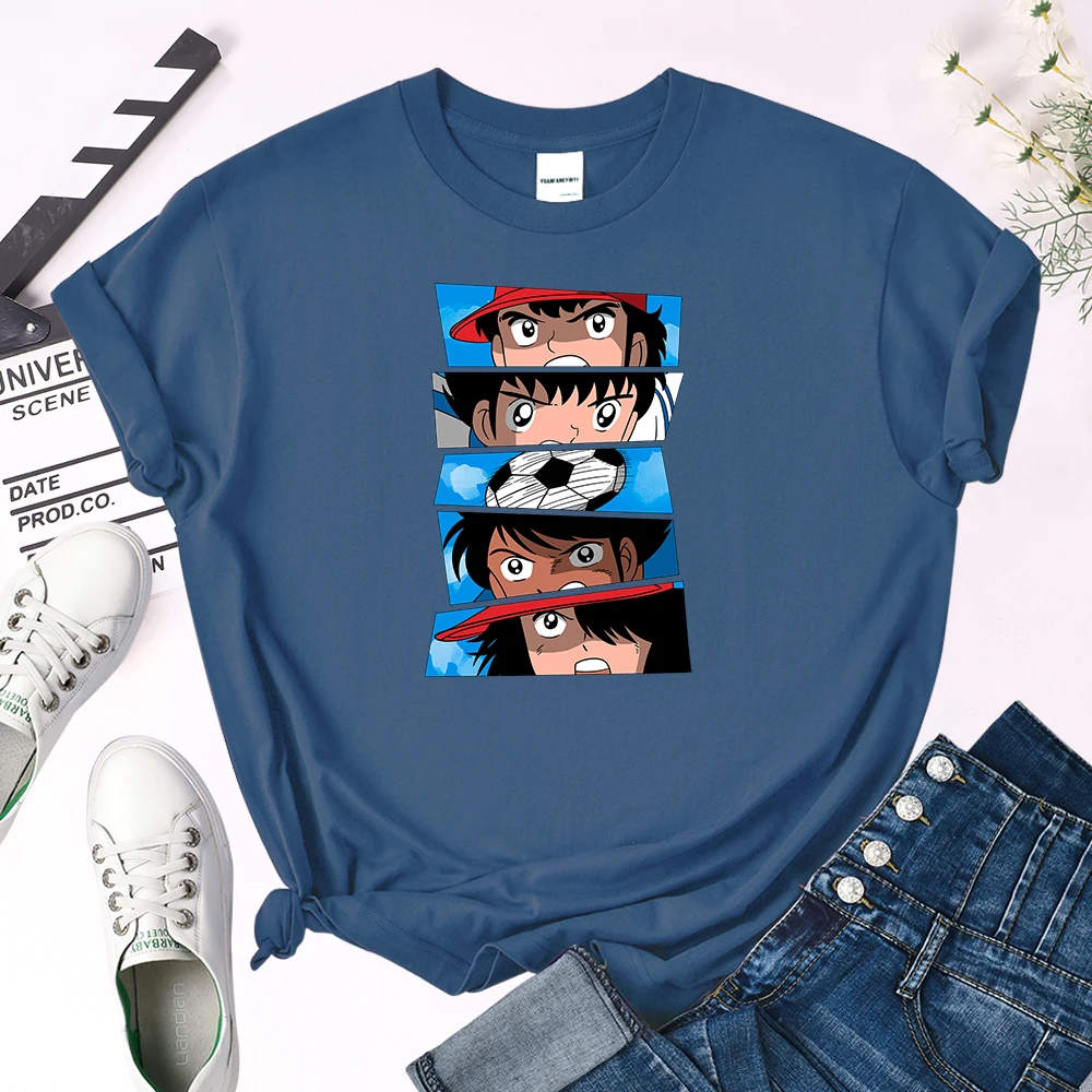 Anime Captain Tsubasa Cartoons Printed Tshirts Women Japan Style Oversize O-Neck Tops Cosy Skin-Friendly Female Soft Slim Tees
Anime Captain Tsubasa Cartoons Printed Tshirts Women Japan Style Oversize O-Neck Tops Cosy Skin-Friendly Female Soft Slim Tees