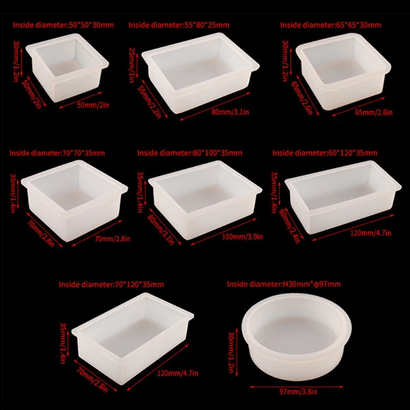 8 Pcs Dried Flower Specimen Epoxy Resin Mold 3D Box Decorations Silicone Mould DIY Crafts Ornaments Casting Tools
8 Pcs Dried Flower Specimen Epoxy Resin Mold 3D Box Decorations Silicone Mould DIY Crafts Ornaments Casting Tools