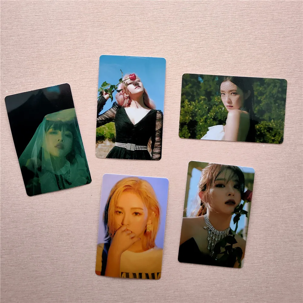 5 шт./компл. красные бархатные наклейки для фотокарт Kpop Новый фотоальбом The ReVe