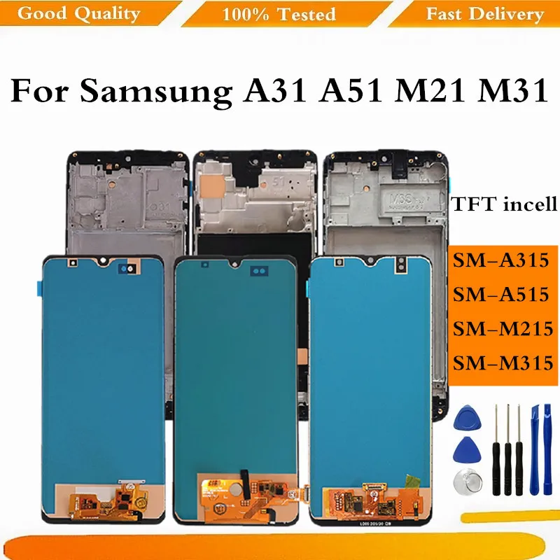 ЖК-дисплей с сенсорным экраном для Samsung M31 M21, дигитайзер в сборе для Samsung M30 M30s A31 A51, экран дисплея с рамкой и инструментами
ЖК-дисплей с сенсорным экраном для Samsung M31 M21, дигитайзер в сборе для Samsung M30 M30s A31 A51, экран дисплея с рамкой и инструментами