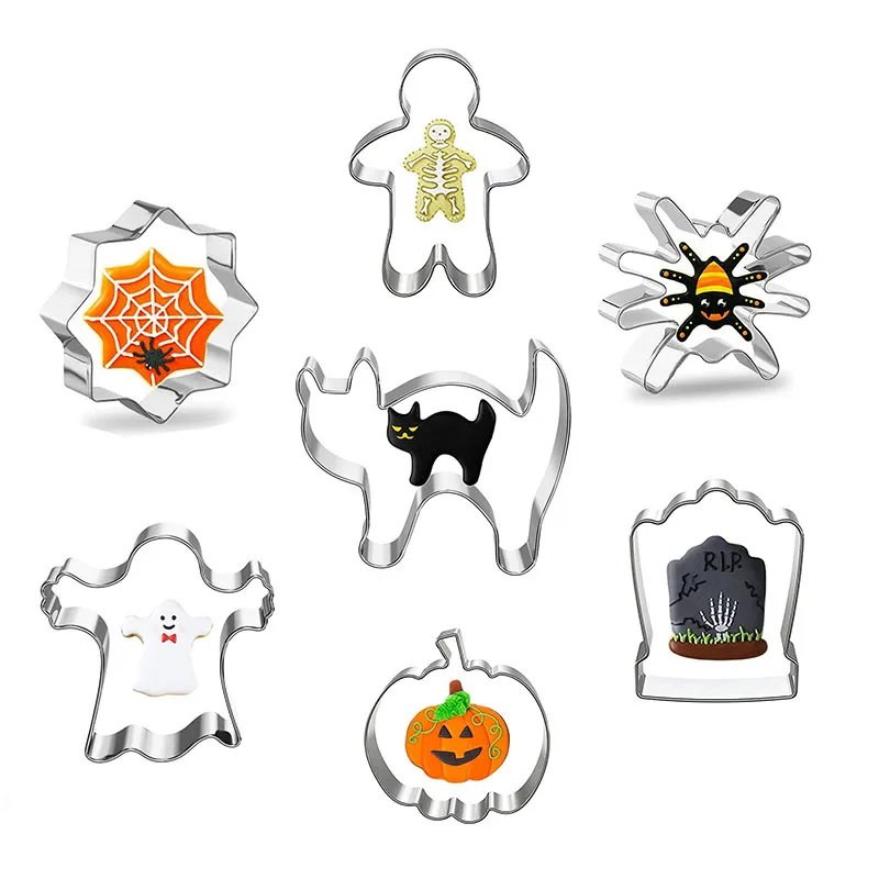 Biscuit Mould Halloween Theme Set of 7 Combination Mold For Baking Stainless Steel Cookie Tool Kitchen Accessories Cake Utensils
Biscuit Mould Halloween Theme Set of 7 Combination Mold For Baking Stainless Steel Cookie Tool Kitchen Accessories Cake Utensils
