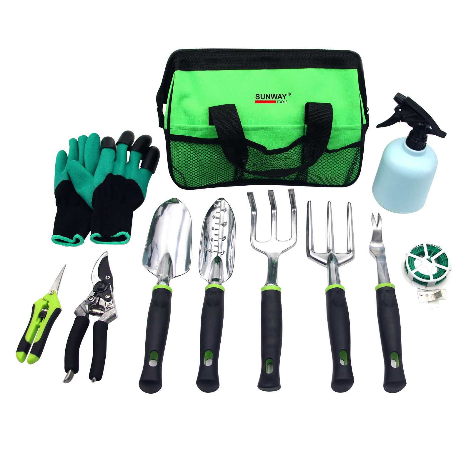 11 Pieces Heavy-Duty Garden Tool Set with Trowel Transplanter Hand Rake Cultivator Weeder Pruning Shears Pruner Spraying Bottle
11 Pieces Heavy-Duty Garden Tool Set with Trowel Transplanter Hand Rake Cultivator Weeder Pruning Shears Pruner Spraying Bottle