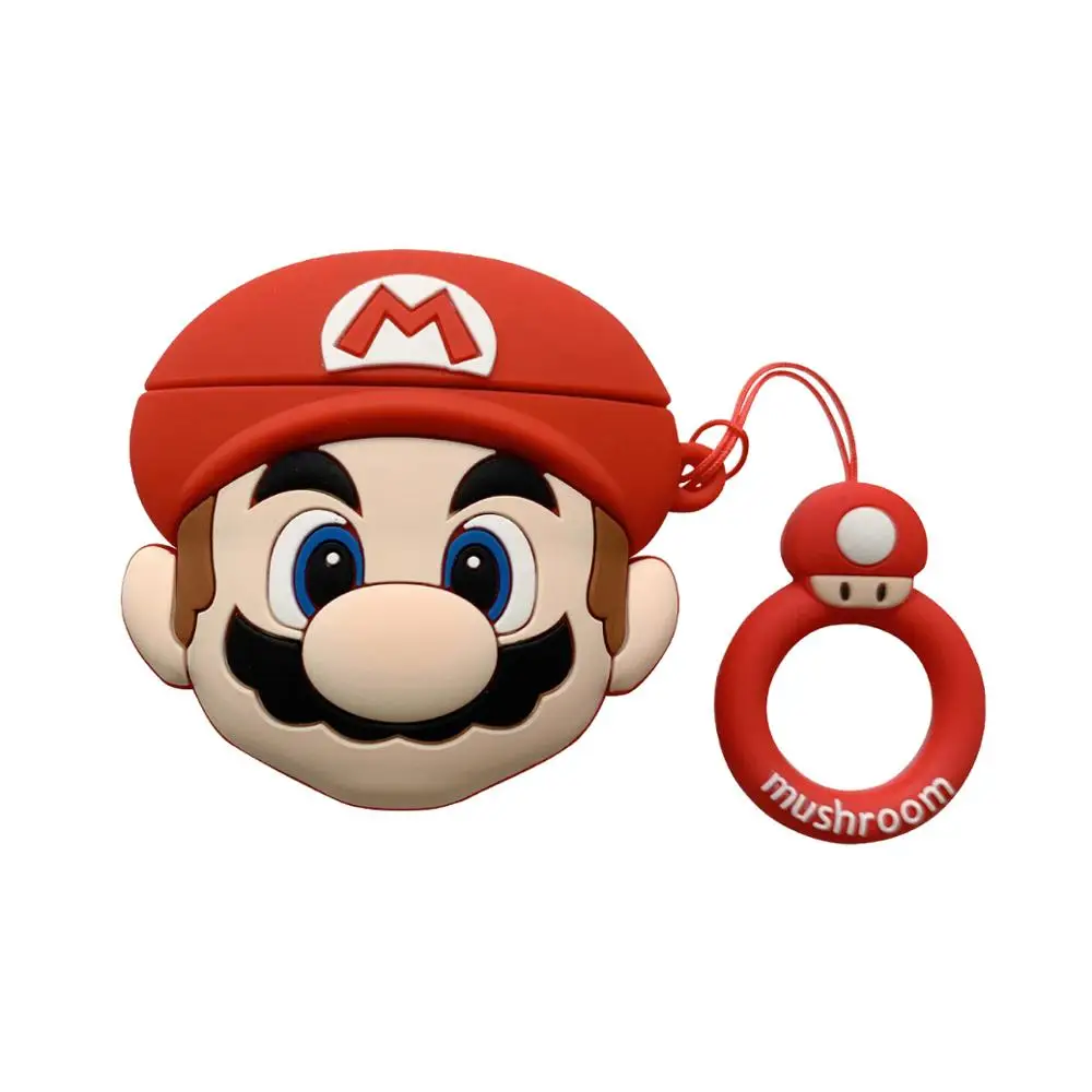 3d Super Mario Mushroom Cartoon Bluetooth Headset Case Airpods 2 And 3 Generation Silicone Protective Case Wireless Keychain 
3d Super Mario Mushroom Cartoon Bluetooth Headset Case Airpods 2 And 3 Generation Silicone Protective Case Wireless Keychain