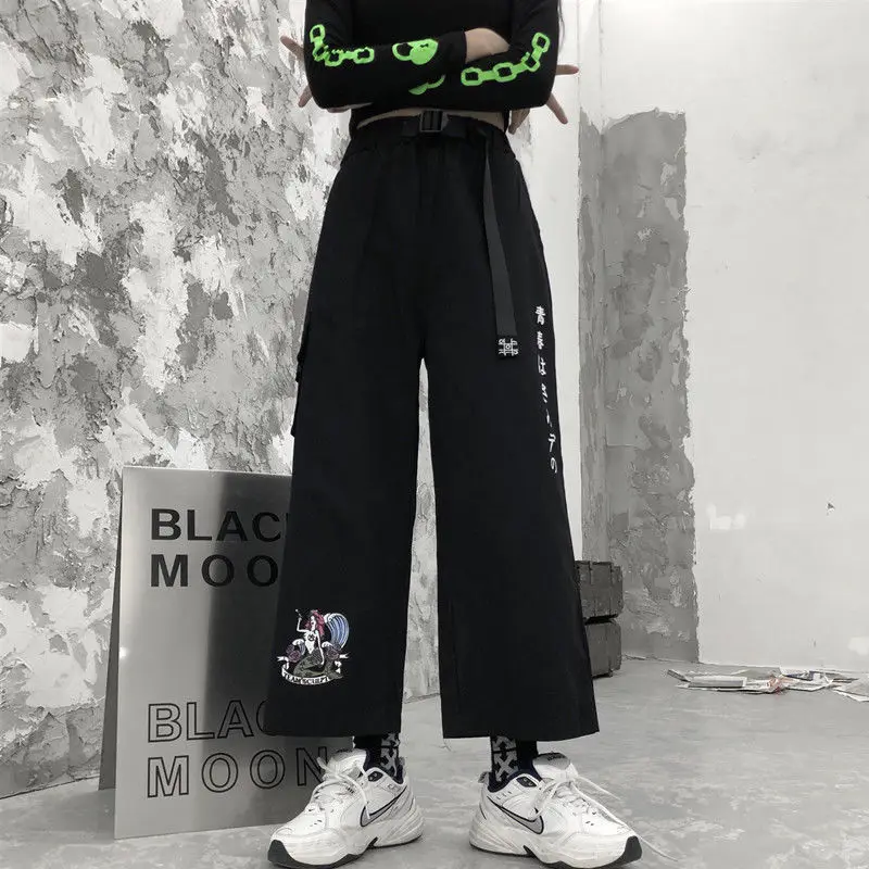 HOUZHOU Baggy Cargo Pants Women Harajuku Anime Print High Waist Joggers Korean Fashion Trousers Oversize Cartoon Loose Pants
HOUZHOU Baggy Cargo Pants Women Harajuku Anime Print High Waist Joggers Korean Fashion Trousers Oversize Cartoon Loose Pants