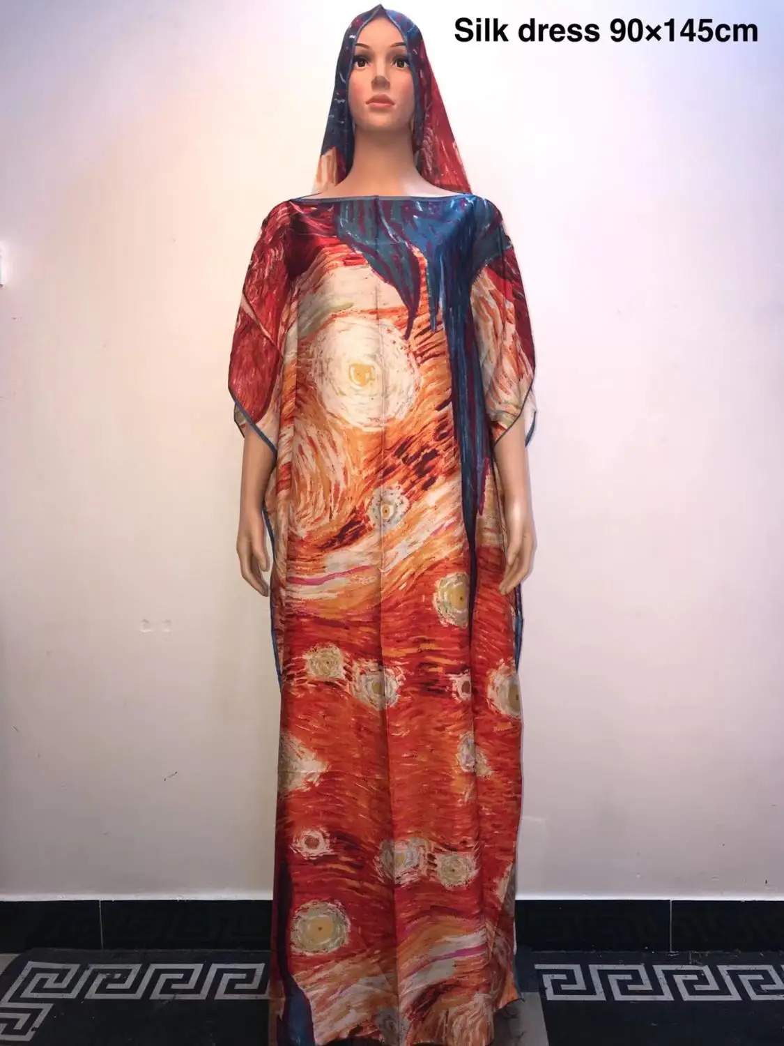 New Fashion Kaftan Silk Dresses length 145 cm bust 90 cm African women's silk long gowns match scarf African dresses for women
New Fashion Kaftan Silk Dresses length 145 cm bust 90 cm African women's silk long gowns match scarf African dresses for women