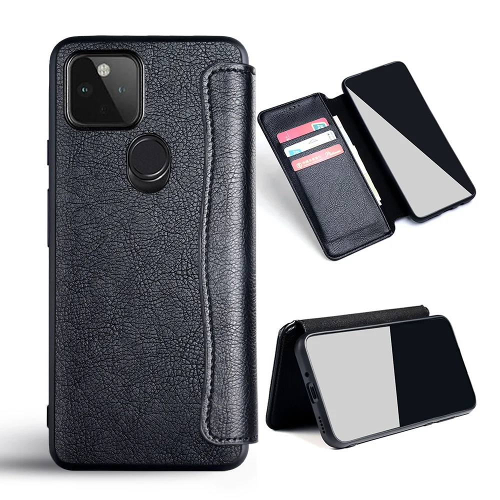 Чехол-книжка для Google Pixel 4A 5G 5 5A 4 XL чехол из искусственной кожи без магнита