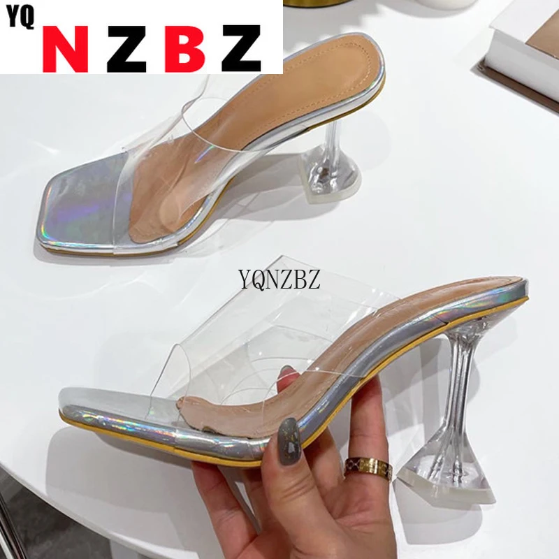 YQNZBZ Fashion Design PVC Transparent Square toe Women Slippers High heels Mules Slip On Slides Shoes Size 35-41
YQNZBZ Fashion Design PVC Transparent Square toe Women Slippers High heels Mules Slip On Slides Shoes Size 35-41