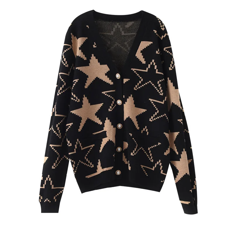 Star Cardigan Women Sweater Winter V-Collar Wool Knitted Coat Oversized Clothes 2020 Long Sleeve Hot Pink Korean
Star Cardigan Women Sweater Winter V-Collar Wool Knitted Coat Oversized Clothes 2020 Long Sleeve Hot Pink Korean