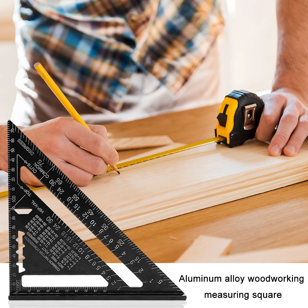 7 inch Aluminum Alloy Triangle Ruler Square Angle Ruler Protractor Measuring Tools Adjustable Speed Woodworking Tool Gauges
7 inch Aluminum Alloy Triangle Ruler Square Angle Ruler Protractor Measuring Tools Adjustable Speed Woodworking Tool Gauges