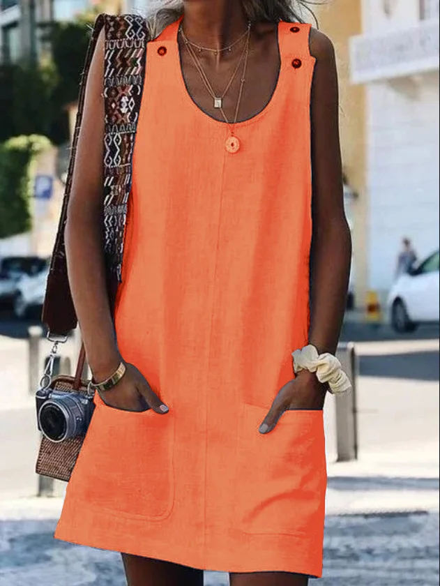 ONCE Elegant Button Women Dress Pocket Solid cotton Mini dress Summer Casual Female Plus Size Lady A-line Beach Vestidos30
ONCE Elegant Button Women Dress Pocket Solid cotton Mini dress Summer Casual Female Plus Size Lady A-line Beach Vestidos30