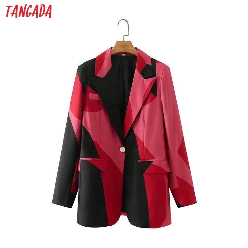 Пиджак Tangada женский с отложным воротником, модный винтажный блейзер с карманами, в стиле колор блок, Модный повседневный элегантный топ, 3F45, ... 
Пиджак Tangada женский с отложным воротником, модный винтажный блейзер с карманами, в стиле колор блок, Модный повседневный элегантный топ, 3F45, ...