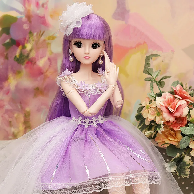 New 60cm BJD Doll 18 Joints Movable Princess Dress Doll Set 4D Eyes Fashion 1/3 Girl Dress Up Toy Gift Gift Accessory Package
New 60cm BJD Doll 18 Joints Movable Princess Dress Doll Set 4D Eyes Fashion 1/3 Girl Dress Up Toy Gift Gift Accessory Package