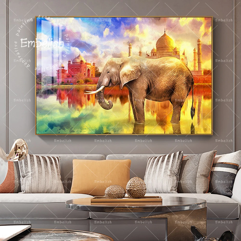 African Animals Elephant With Taj Mahal Landscape HD Print Canvas Paintings Modern Home Decor Artworks For Living Room Pictures
African Animals Elephant With Taj Mahal Landscape HD Print Canvas Paintings Modern Home Decor Artworks For Living Room Pictures