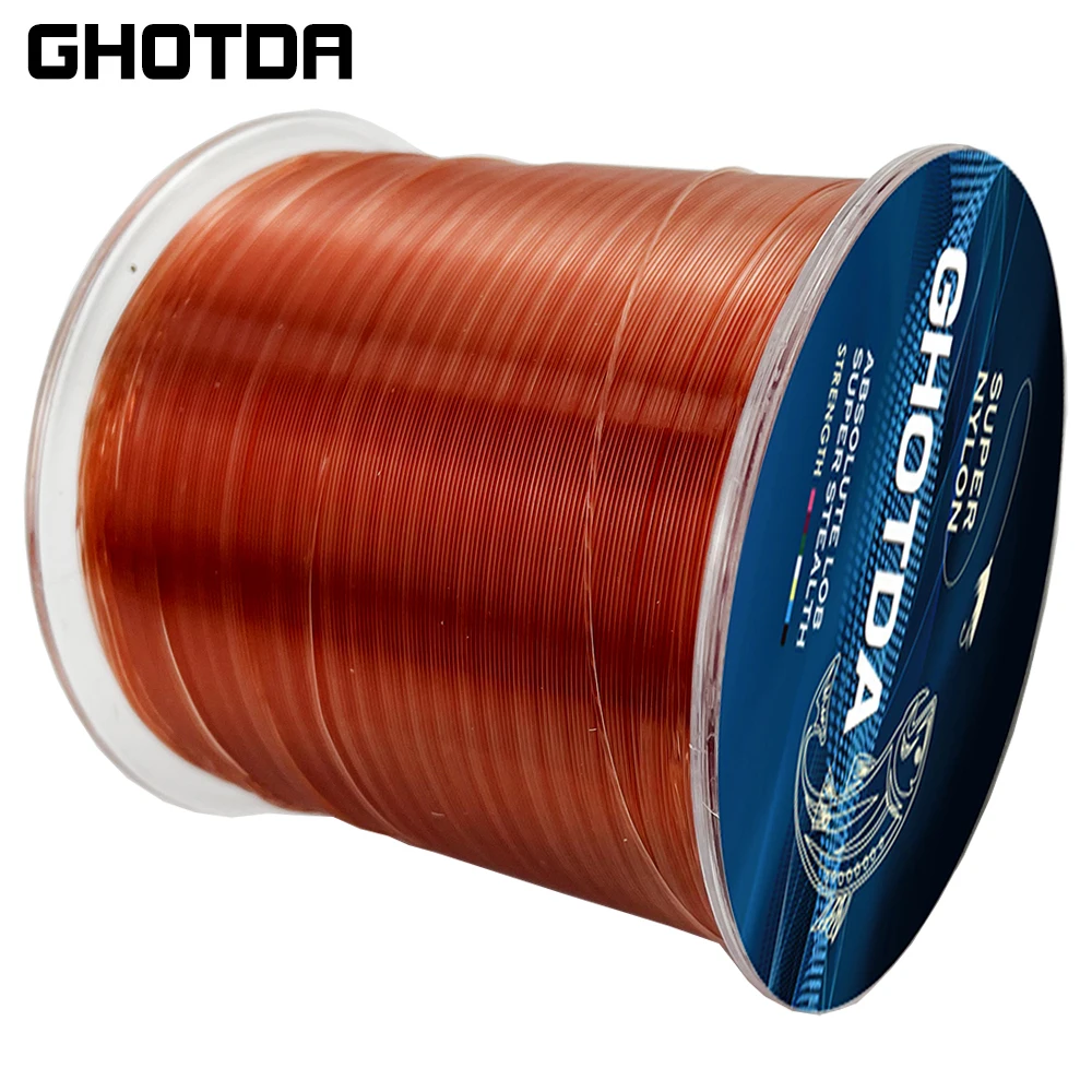 Прозрачная нейлоновая леска GHOTDA, 3,4 ~ 500 фунтов, М, невидимая однонитевая коричневая леска, леска для речной ловли нахлыстом, цветная
Прозрачная нейлоновая леска GHOTDA, 3,4 ~ 500 фунтов, М, невидимая однонитевая коричневая леска, леска для речной ловли нахлыстом, цветная