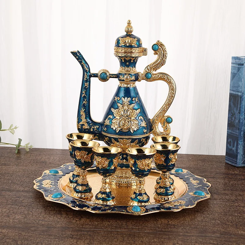 Home Gem Wine Set Wine Cabinet Decoration Set European Style Wine Glass Luxury Metal Wine Set
Home Gem Wine Set Wine Cabinet Decoration Set European Style Wine Glass Luxury Metal Wine Set