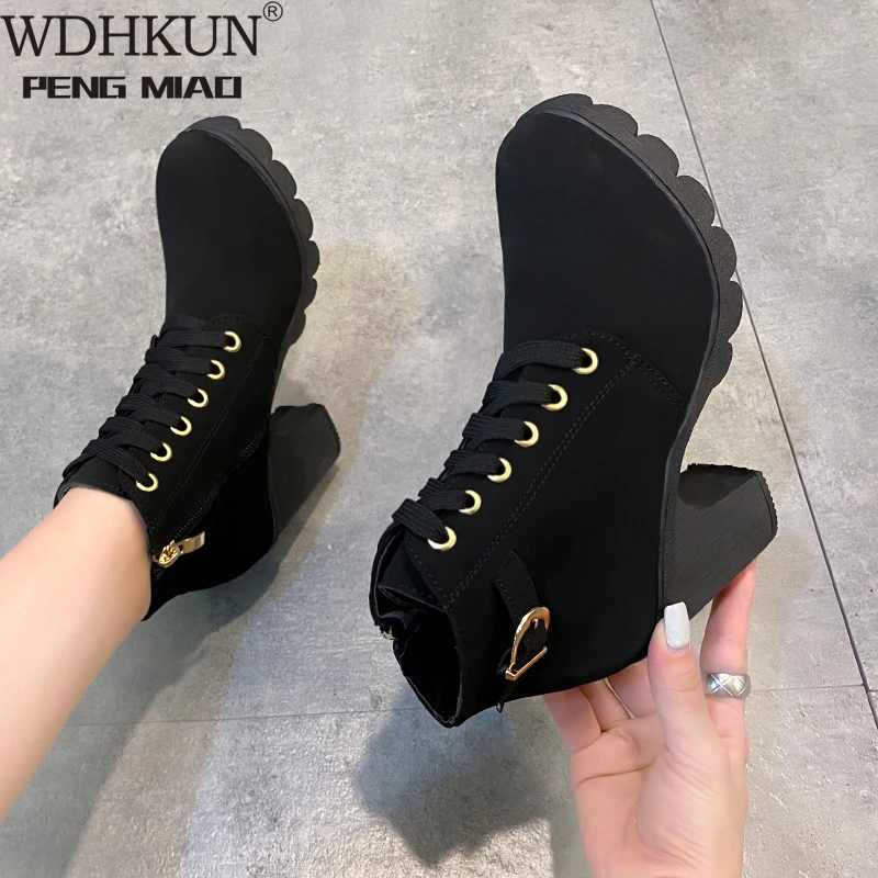 New Spring Winter Women Pumps Boots High Quality Lace-up European Ladies Shoes PU High Heels Boots Fast Delivery
New Spring Winter Women Pumps Boots High Quality Lace-up European Ladies Shoes PU High Heels Boots Fast Delivery