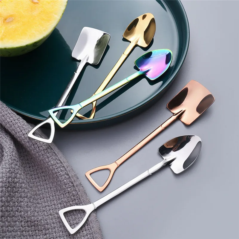 2Pcs/Set Creative Shovel Coffee Spoon Stainless Steel Dessert Watermelon Ice Cream Spoon Tip Shovel Flat Shovel Kitchen Tools
2Pcs/Set Creative Shovel Coffee Spoon Stainless Steel Dessert Watermelon Ice Cream Spoon Tip Shovel Flat Shovel Kitchen Tools