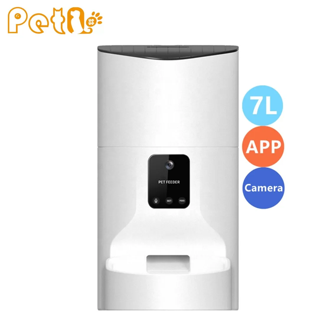 PetQueue Camera WiFi App 7L Large Capacity Automatic Pet Feeder Auto Time Setting Dog Cat Food Bowl Smart Pet Feeder
PetQueue Camera WiFi App 7L Large Capacity Automatic Pet Feeder Auto Time Setting Dog Cat Food Bowl Smart Pet Feeder