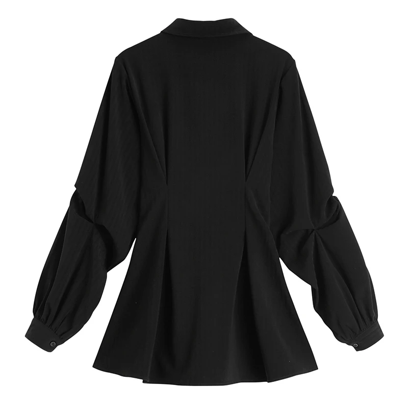 SISPELL Puff Long Sleeve Dresses For Femlae Lapel Collar High Wiast Slimming Ruched Women's Elegant Dress Fashion Streetwear
SISPELL Puff Long Sleeve Dresses For Femlae Lapel Collar High Wiast Slimming Ruched Women's Elegant Dress Fashion Streetwear