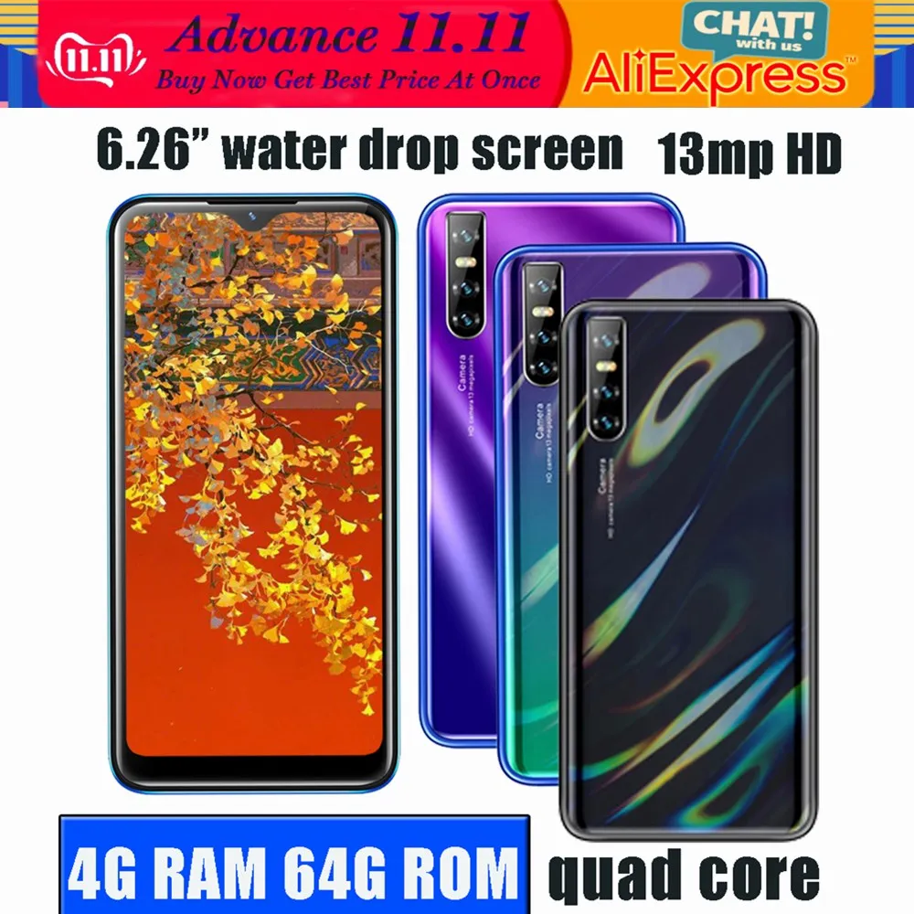 4G LTE M21s Android смартфоны 64G ROM Quad Core13MP Face ID 6 26 дюймовый экран Waterdrop разблокированные