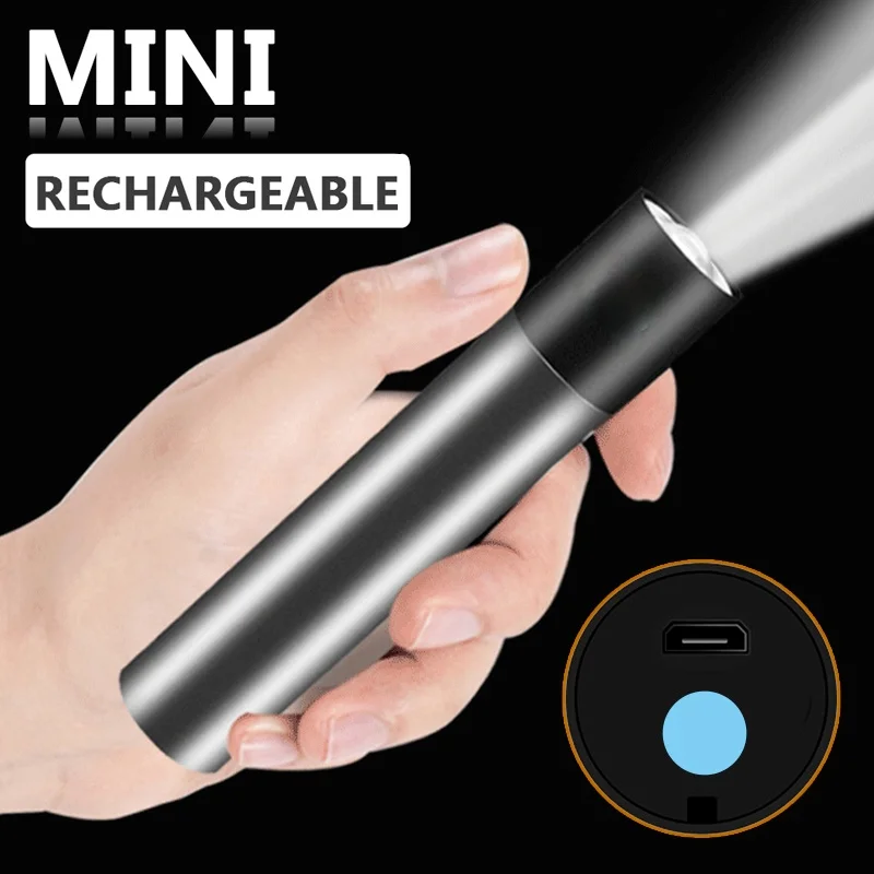 High Quality Led Flashlight Built In 18650 Battery Zoomable Torch Usb Rechargeable Light Aluminum Alloy for Camping 
High Quality Led Flashlight Built In 18650 Battery Zoomable Torch Usb Rechargeable Light Aluminum Alloy for Camping